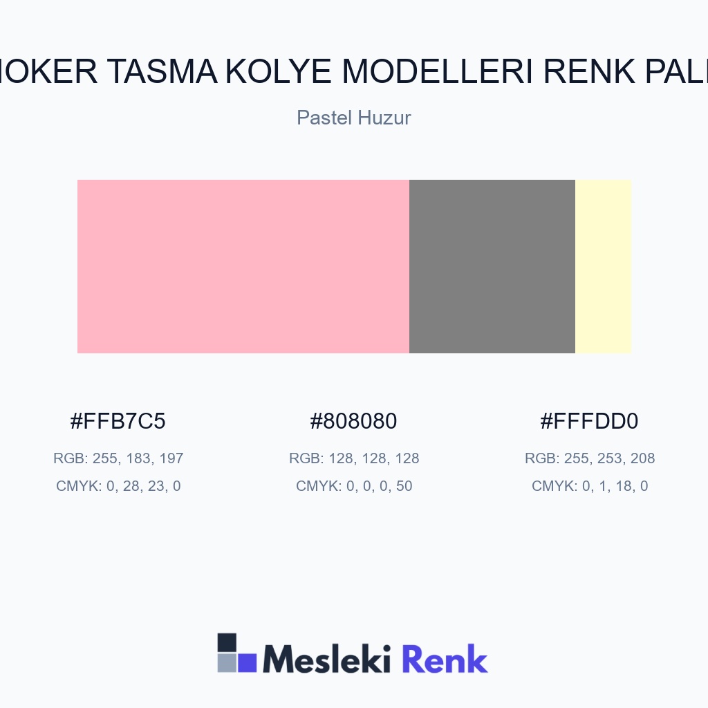 Choker Tasma Kolye Modelleri Pastel Huzur Renk Paleti
