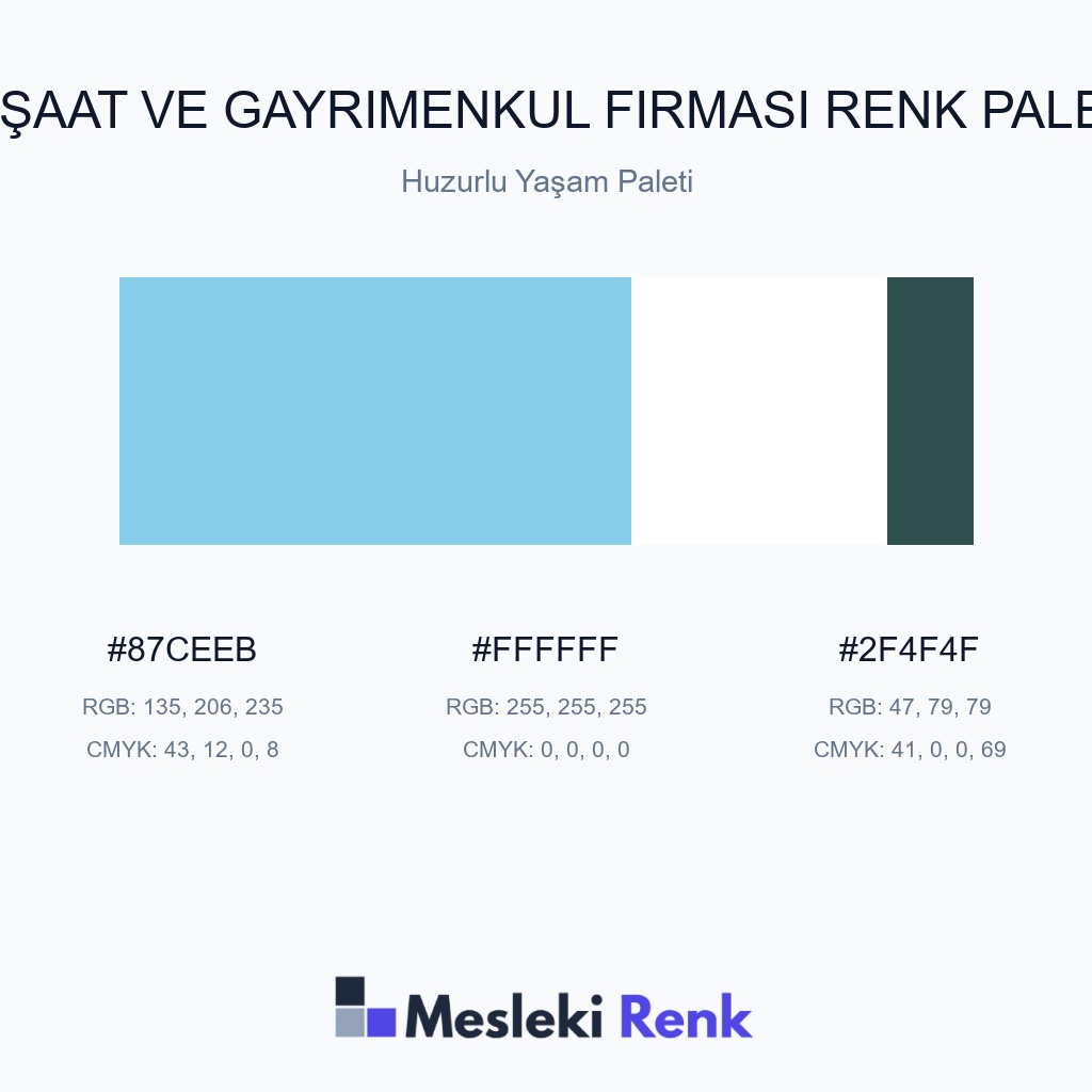 İnşaat ve Gayrimenkul Firması Huzurlu Yaşam Paleti Renk Paleti