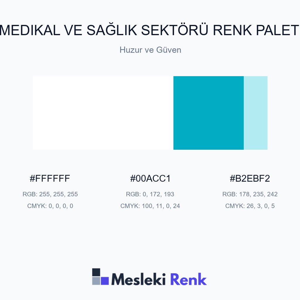 Medikal ve Sağlık Sektörü Huzur ve Güven Renk Paleti