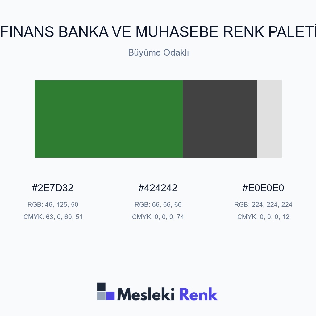 Finans Banka ve Muhasebe Büyüme Odaklı Renk Paleti