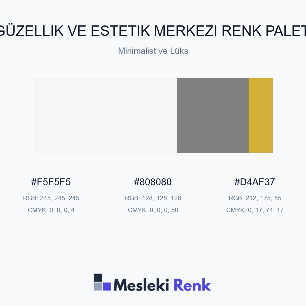 Güzellik ve Estetik Merkezi Minimalist ve Lüks Renk Paleti