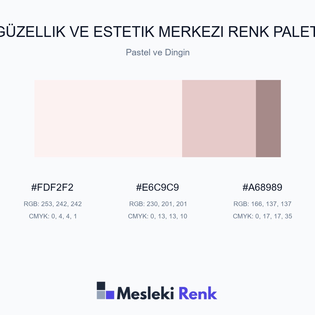 Güzellik ve Estetik Merkezi Pastel ve Dingin Renk Paleti