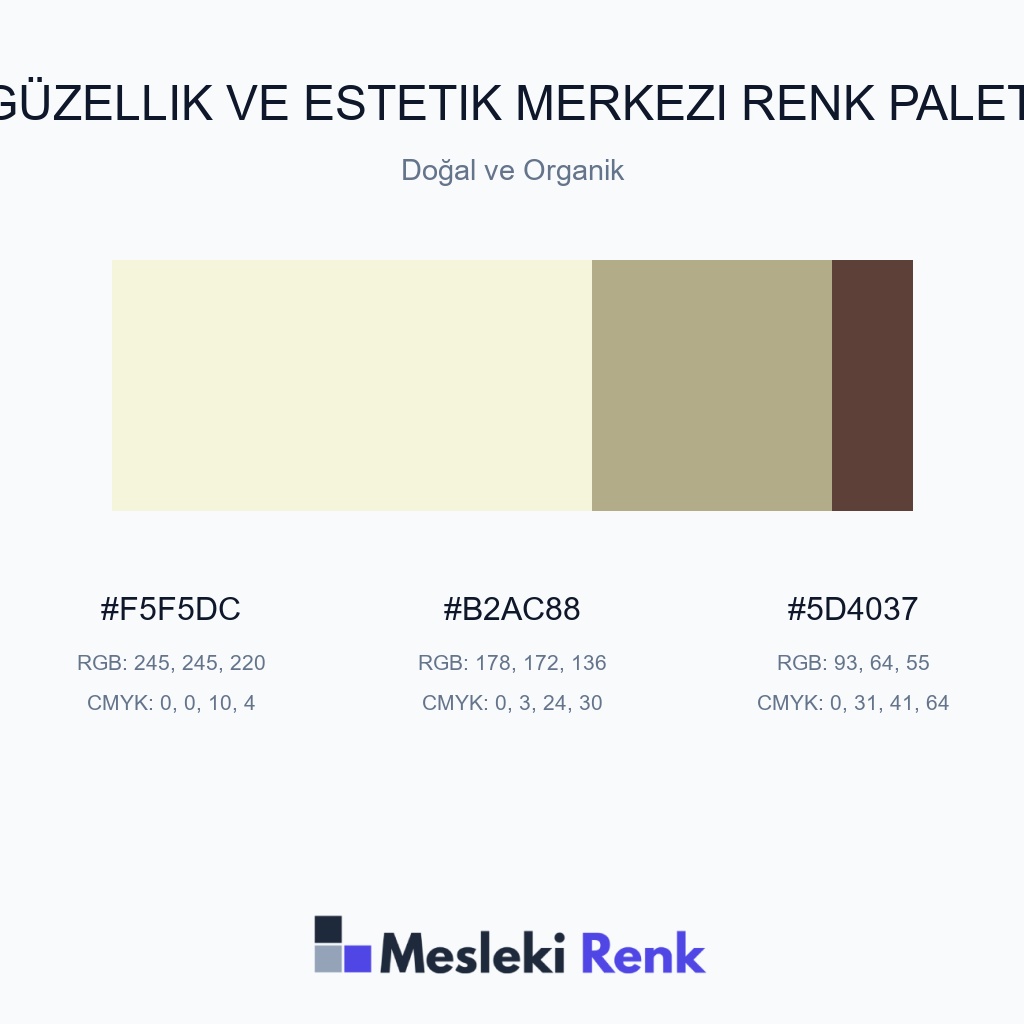 Güzellik ve Estetik Merkezi Doğal ve Organik Renk Paleti