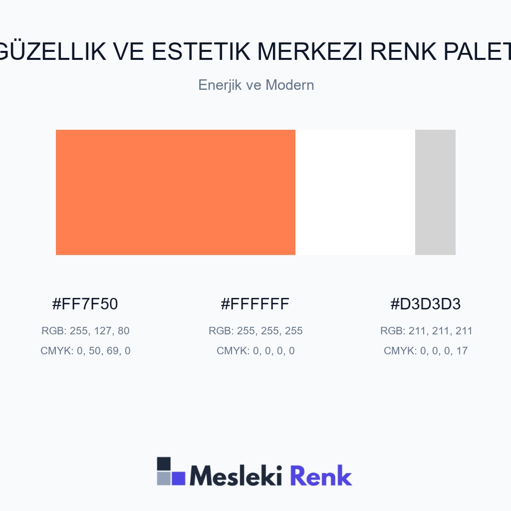Güzellik ve Estetik Merkezi Enerjik ve Modern Renk Paleti