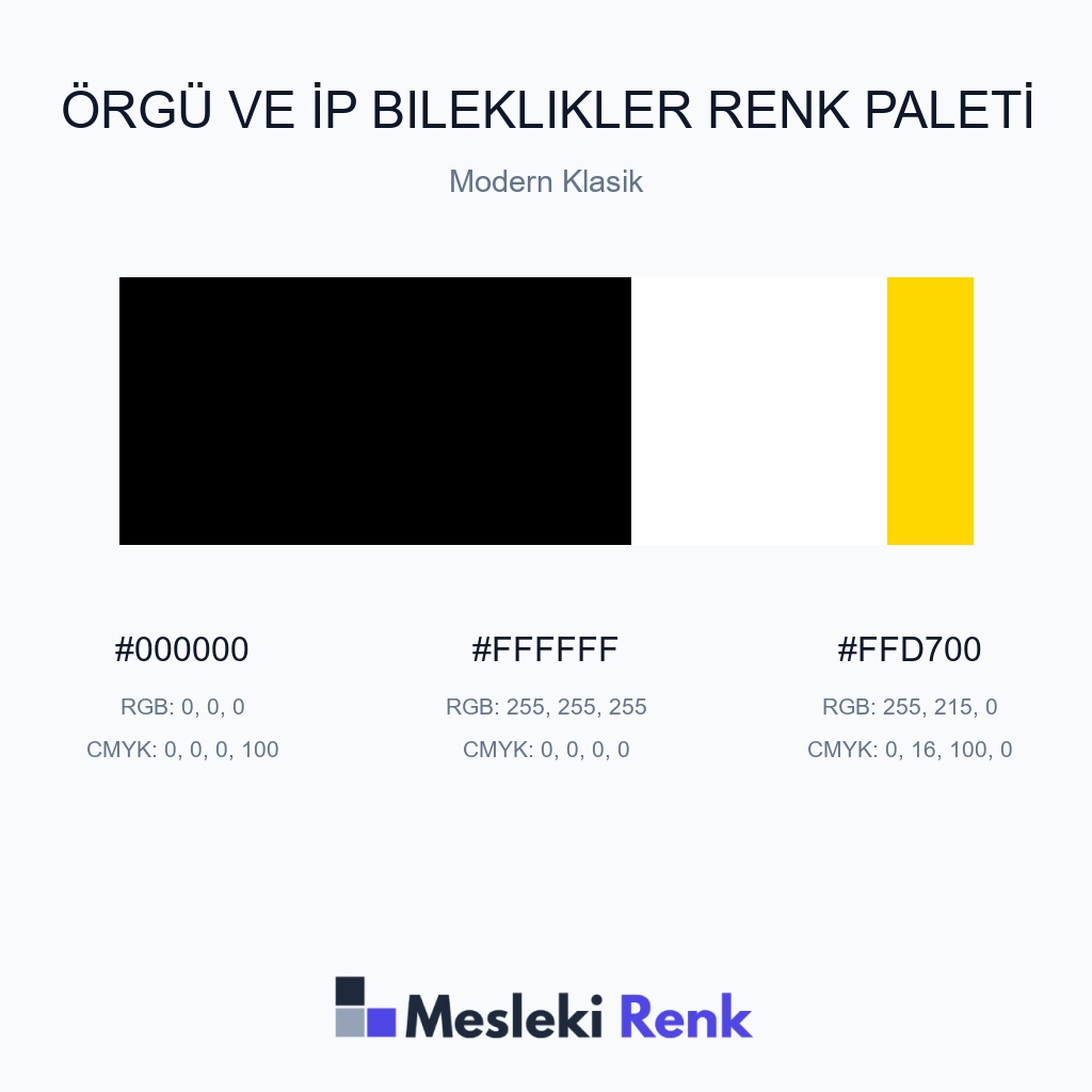 Örgü ve İp Bileklikler Modern Klasik Renk Paleti