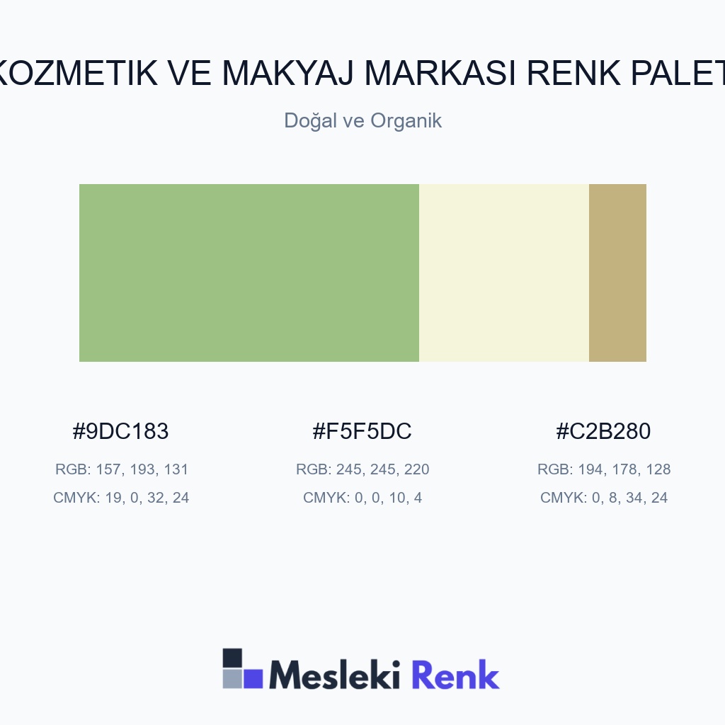 Kozmetik ve Makyaj Markası Doğal ve Organik Renk Paleti
