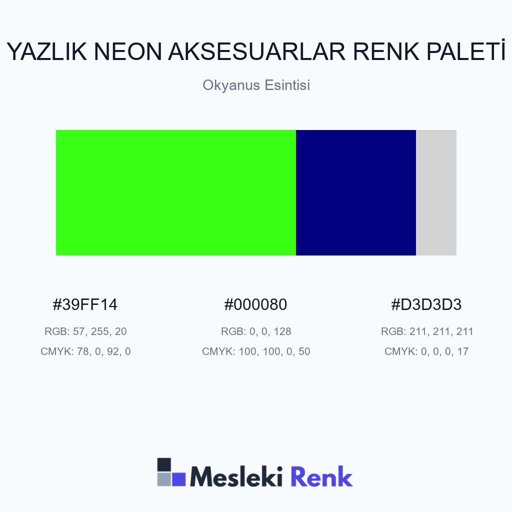Yazlık Neon Aksesuarlar Okyanus Esintisi Renk Paleti