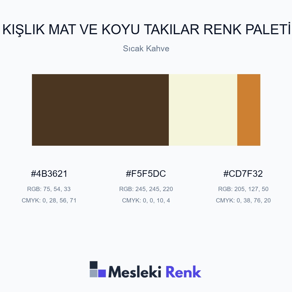 Kışlık Mat ve Koyu Takılar Sıcak Kahve Renk Paleti