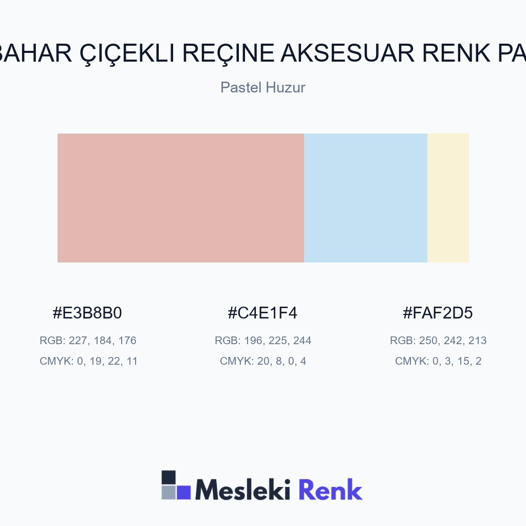İlkbahar Çiçekli Reçine Aksesuar Pastel Huzur Renk Paleti