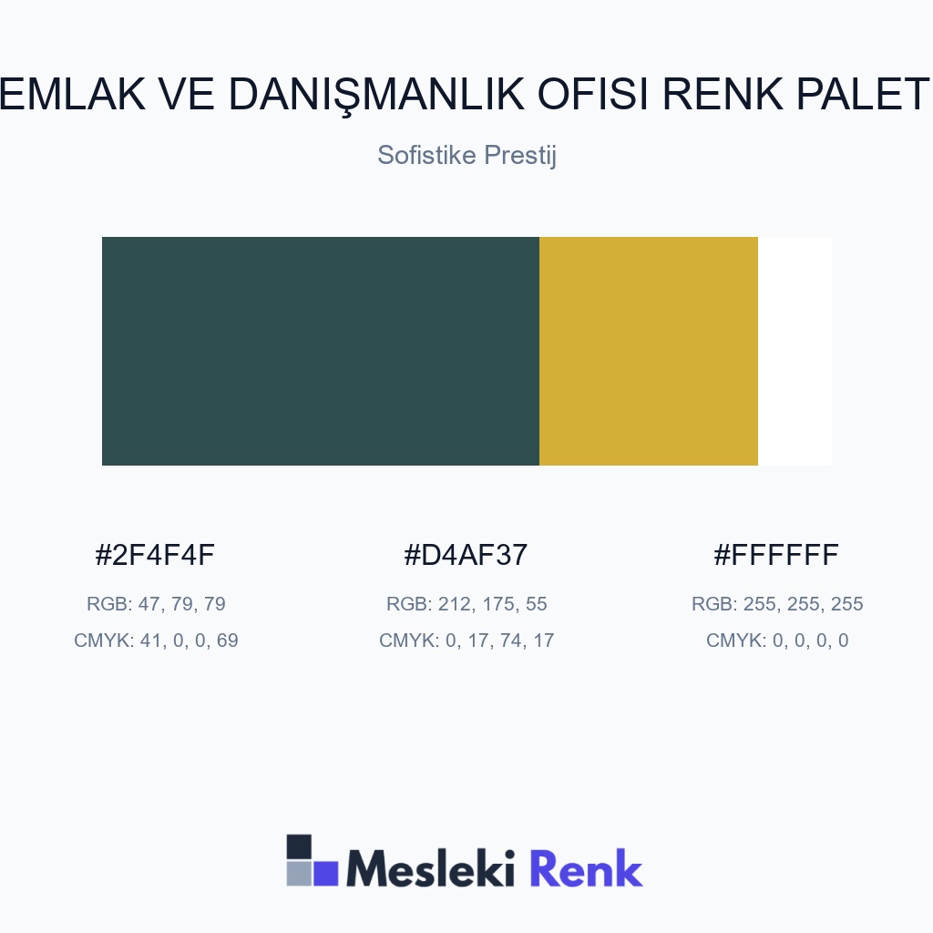 Emlak ve Danışmanlık Ofisi Sofistike Prestij Renk Paleti