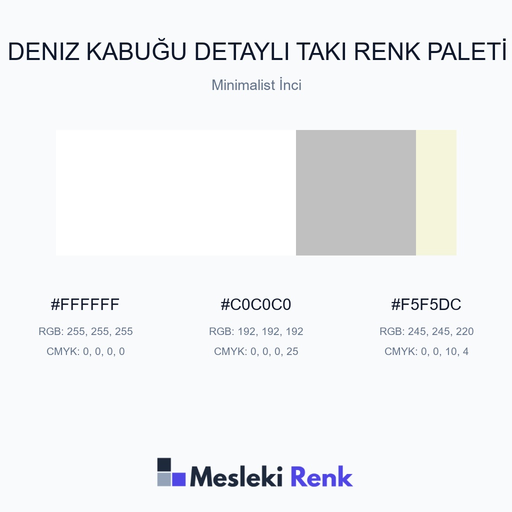 Deniz Kabuğu Detaylı Takı Minimalist İnci Renk Paleti