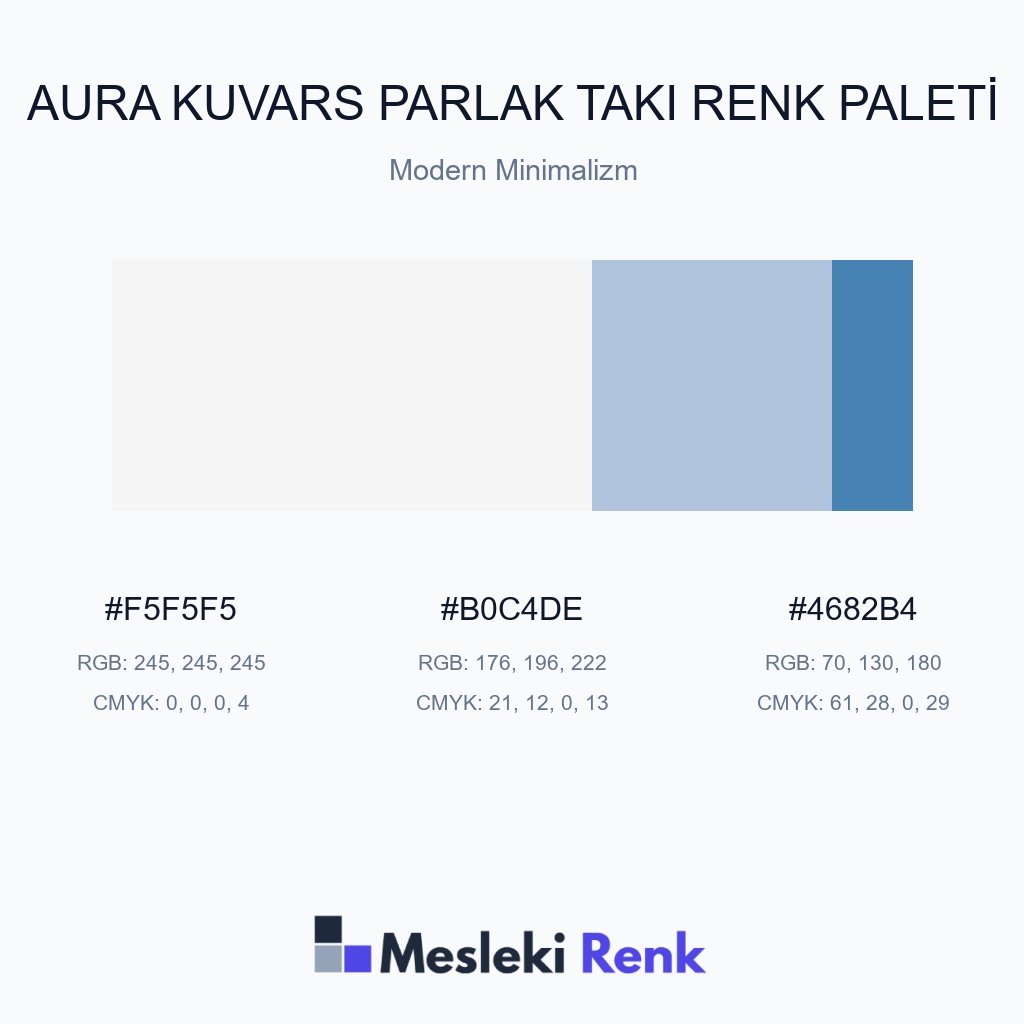 Aura Kuvars Parlak Takı Modern Minimalizm Renk Paleti