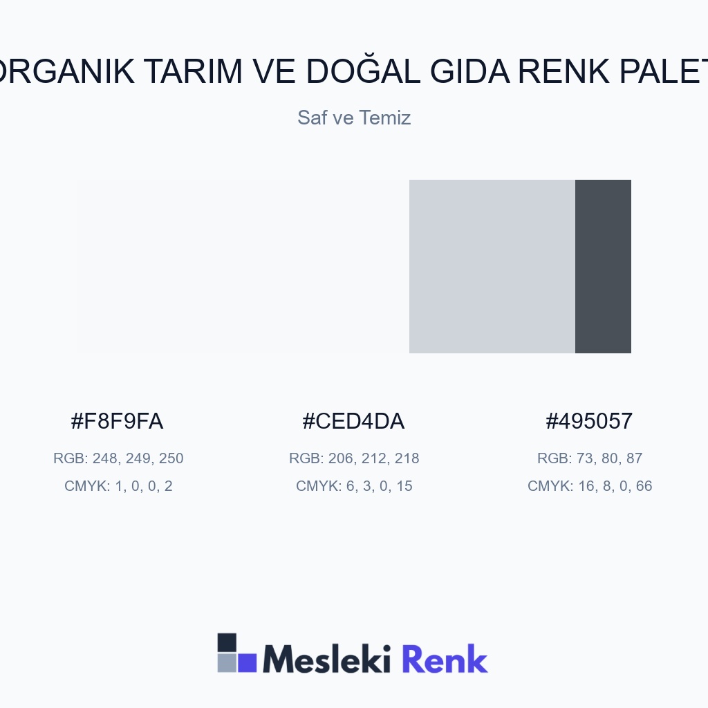 Organik Tarım ve Doğal Gıda Saf ve Temiz Renk Paleti