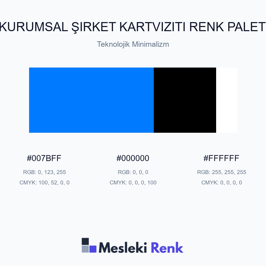 Kurumsal Şirket Kartviziti Teknolojik Minimalizm Renk Paleti
