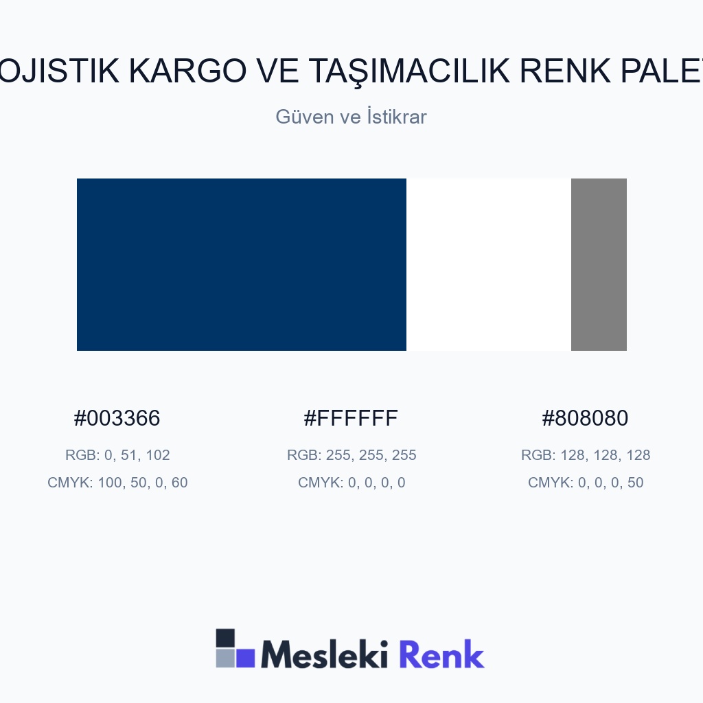 Lojistik Kargo ve Taşımacılık Güven ve İstikrar Renk Paleti