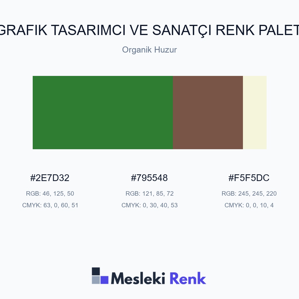 Grafik Tasarımcı ve Sanatçı Organik Huzur Renk Paleti
