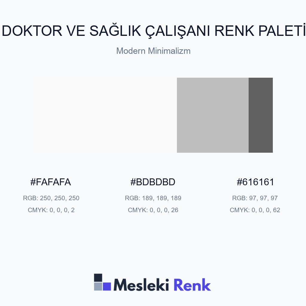 Doktor ve Sağlık Çalışanı Modern Minimalizm Renk Paleti