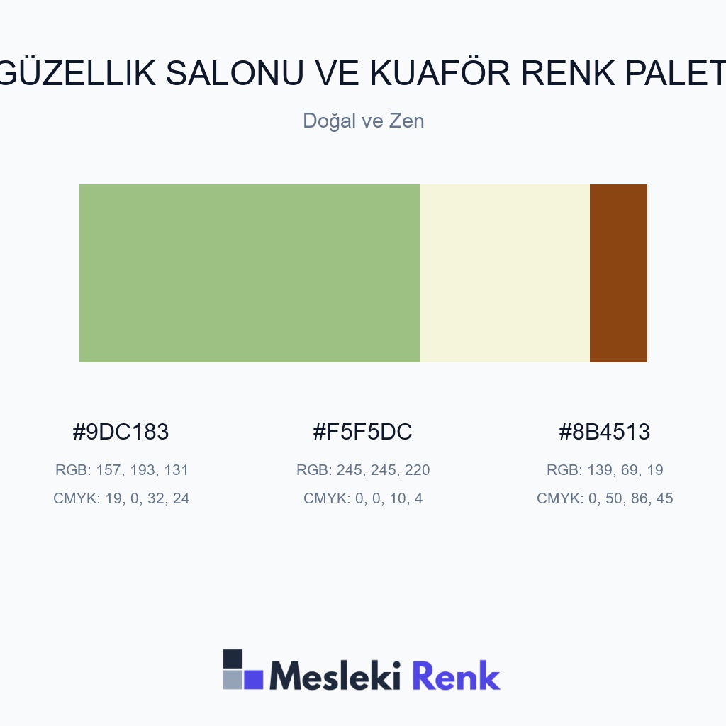 Güzellik Salonu ve Kuaför Doğal ve Zen Renk Paleti