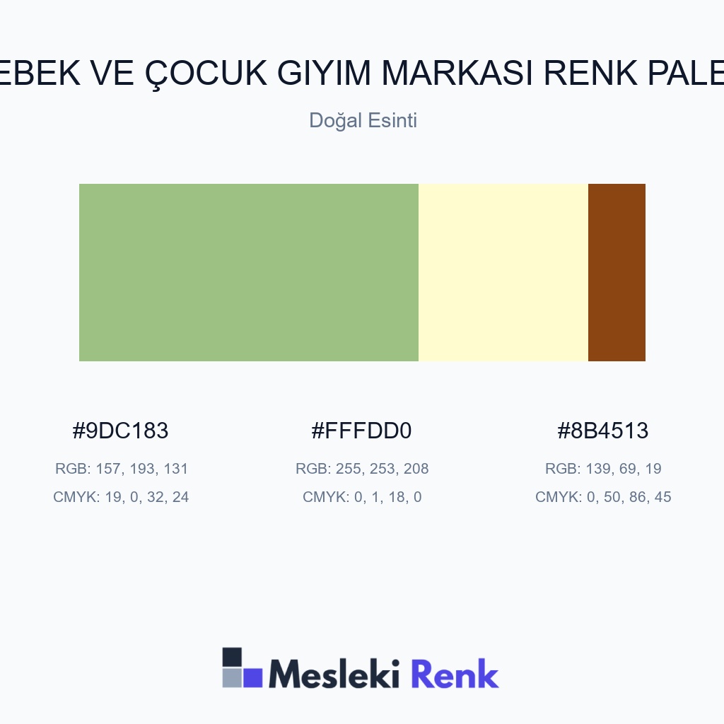 Bebek ve Çocuk Giyim Markası Doğal Esinti Renk Paleti