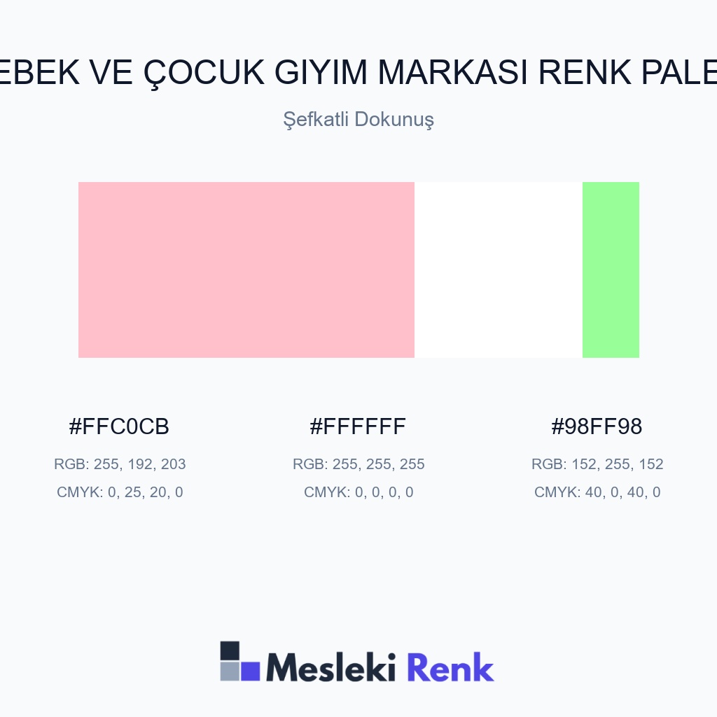 Bebek ve Çocuk Giyim Markası Şefkatli Dokunuş Renk Paleti