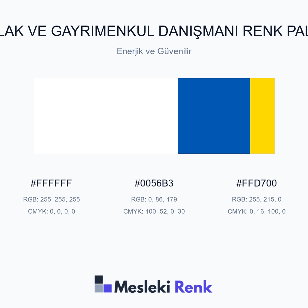 Emlak ve Gayrimenkul Danışmanı Enerjik ve Güvenilir Renk Paleti
