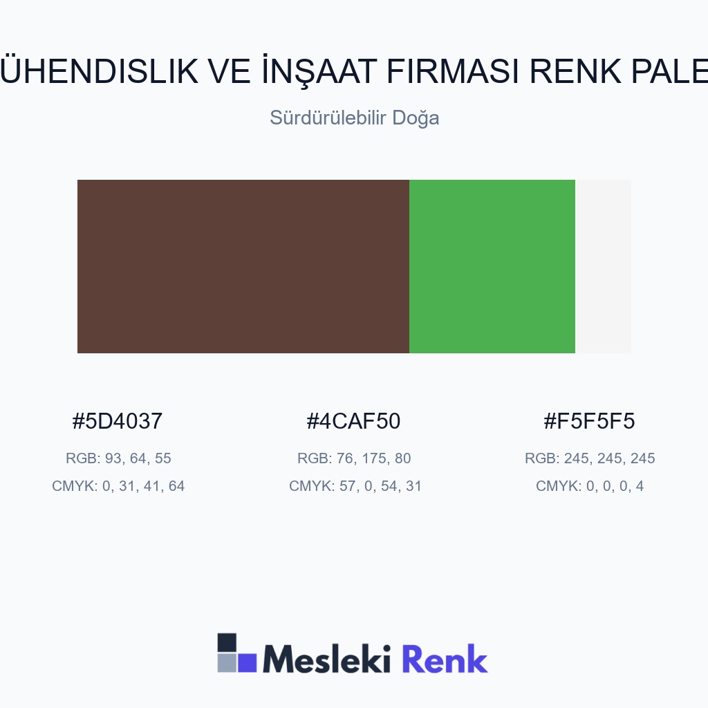 Mühendislik ve İnşaat Firması Sürdürülebilir Doğa Renk Paleti