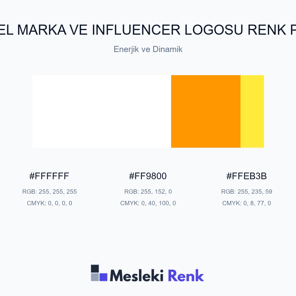Kişisel Marka ve Influencer Logosu Enerjik ve Dinamik Renk Paleti