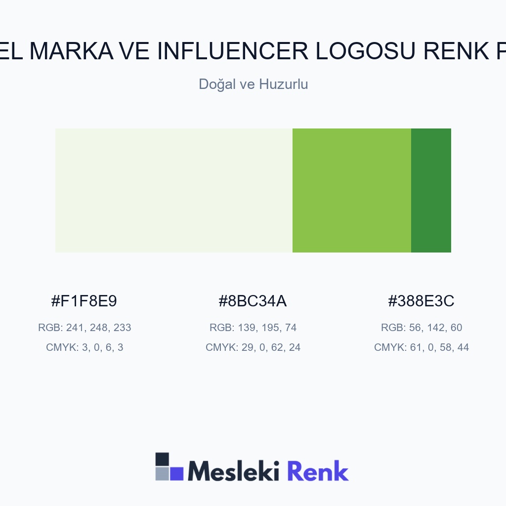 Kişisel Marka ve Influencer Logosu Doğal ve Huzurlu Renk Paleti