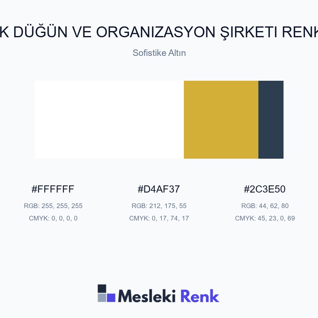 Etkinlik Düğün ve Organizasyon Şirketi Sofistike Altın Renk Paleti
