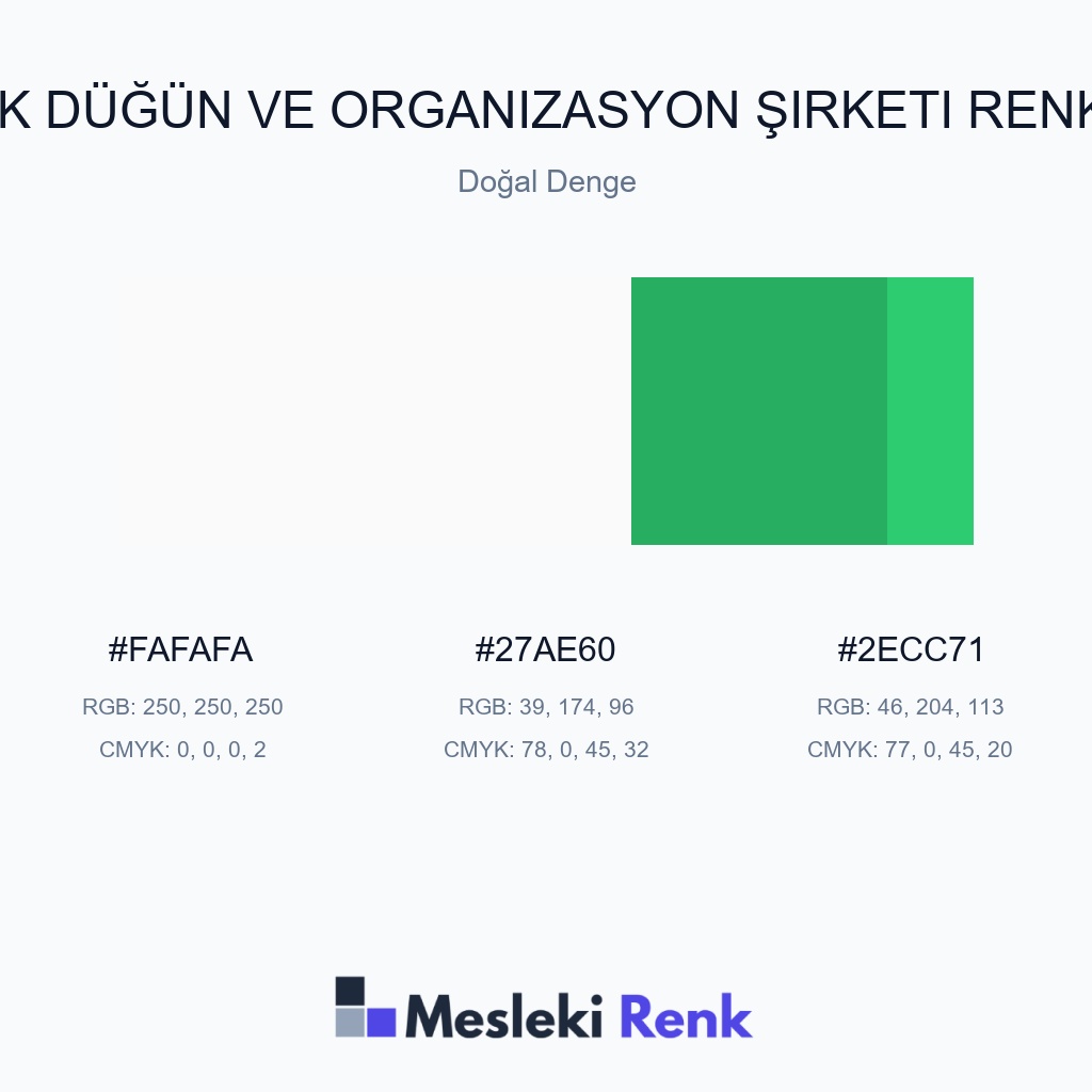Etkinlik Düğün ve Organizasyon Şirketi Doğal Denge Renk Paleti