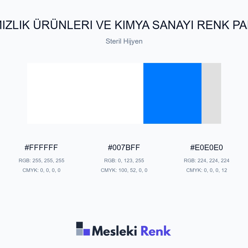 Temizlik Ürünleri ve Kimya Sanayi Steril Hijyen Renk Paleti