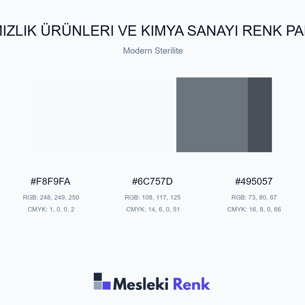 Temizlik Ürünleri ve Kimya Sanayi Modern Sterilite Renk Paleti