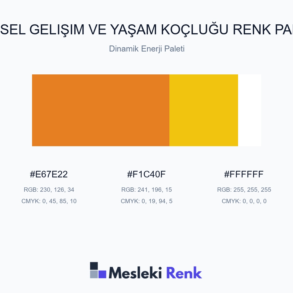 Kişisel Gelişim ve Yaşam Koçluğu Dinamik Enerji Paleti Renk Paleti