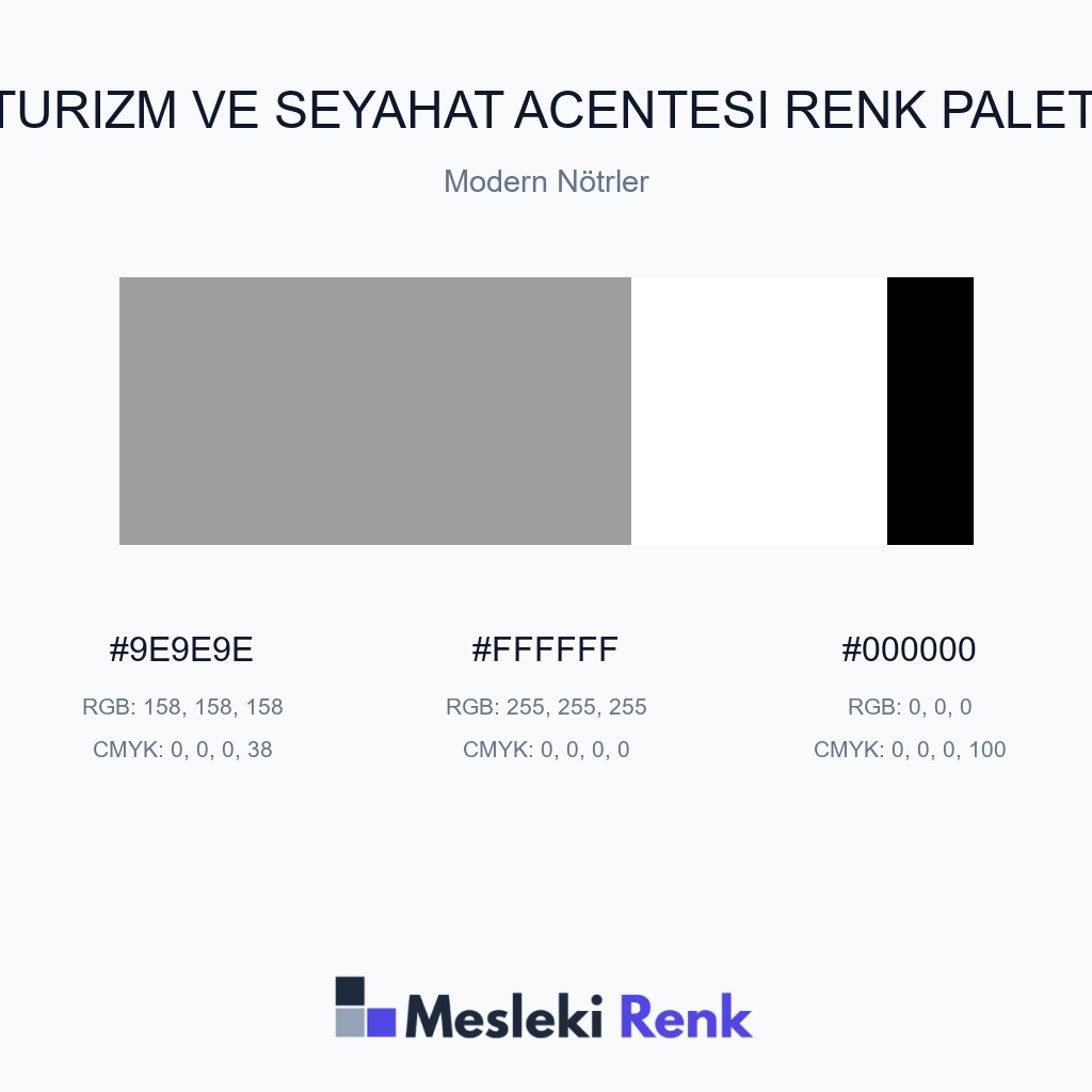 Turizm ve Seyahat Acentesi Modern Nötrler Renk Paleti