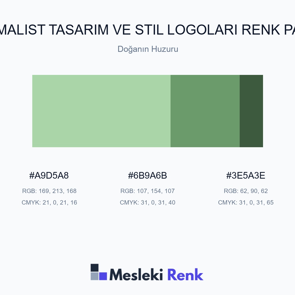 Minimalist Tasarım ve Stil Logoları Doğanın Huzuru Renk Paleti