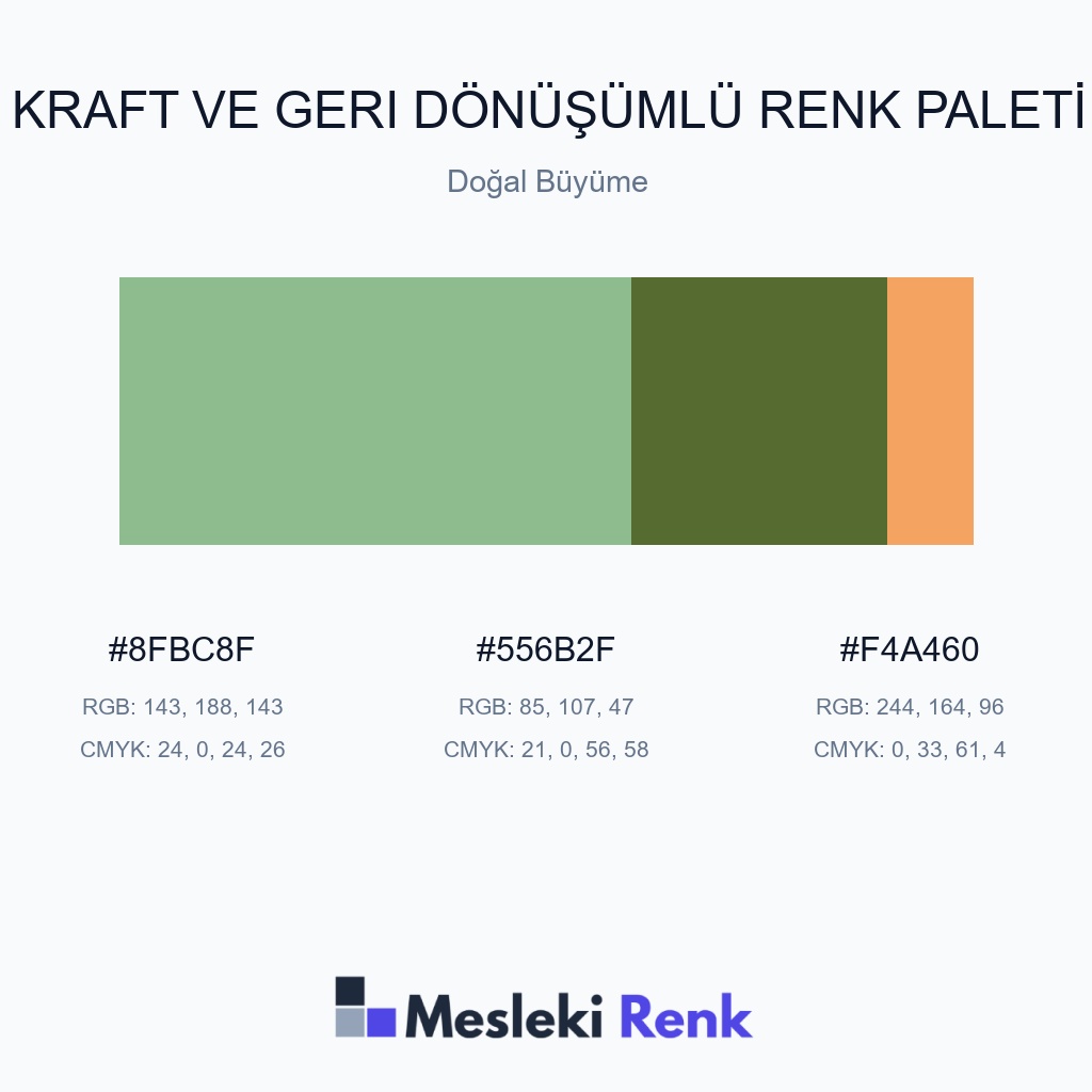 Kraft ve Geri Dönüşümlü Doğal Büyüme Renk Paleti