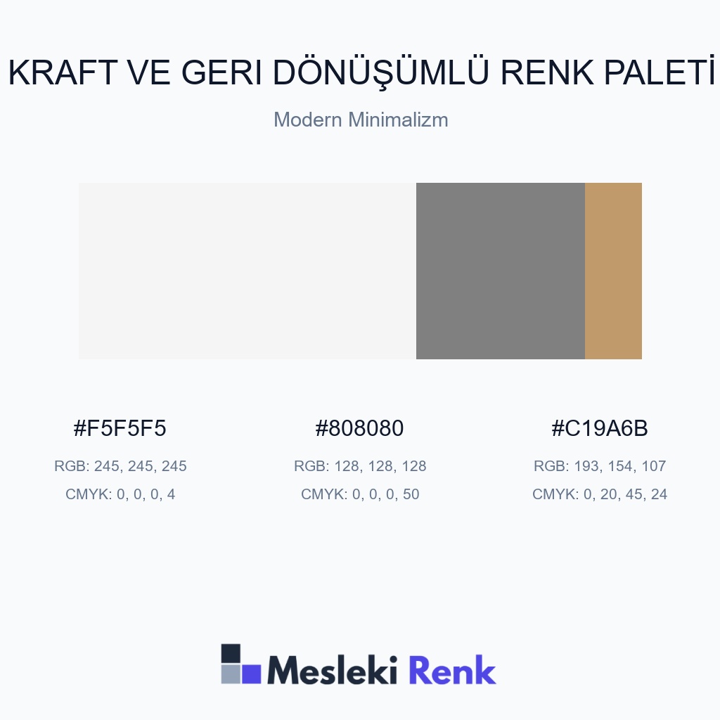 Kraft ve Geri Dönüşümlü Modern Minimalizm Renk Paleti