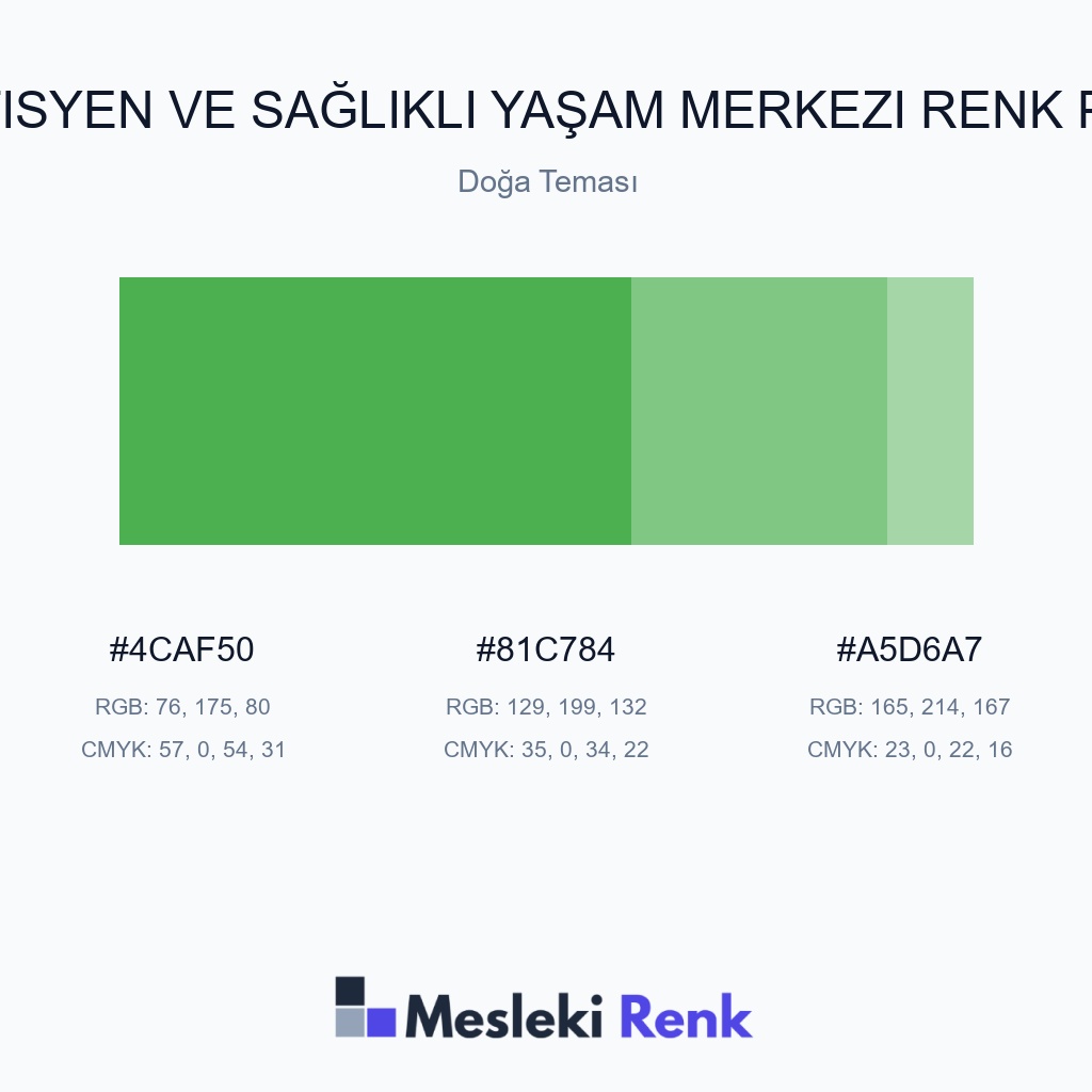 Diyetisyen ve Sağlıklı Yaşam Merkezi Doğa Teması Renk Paleti