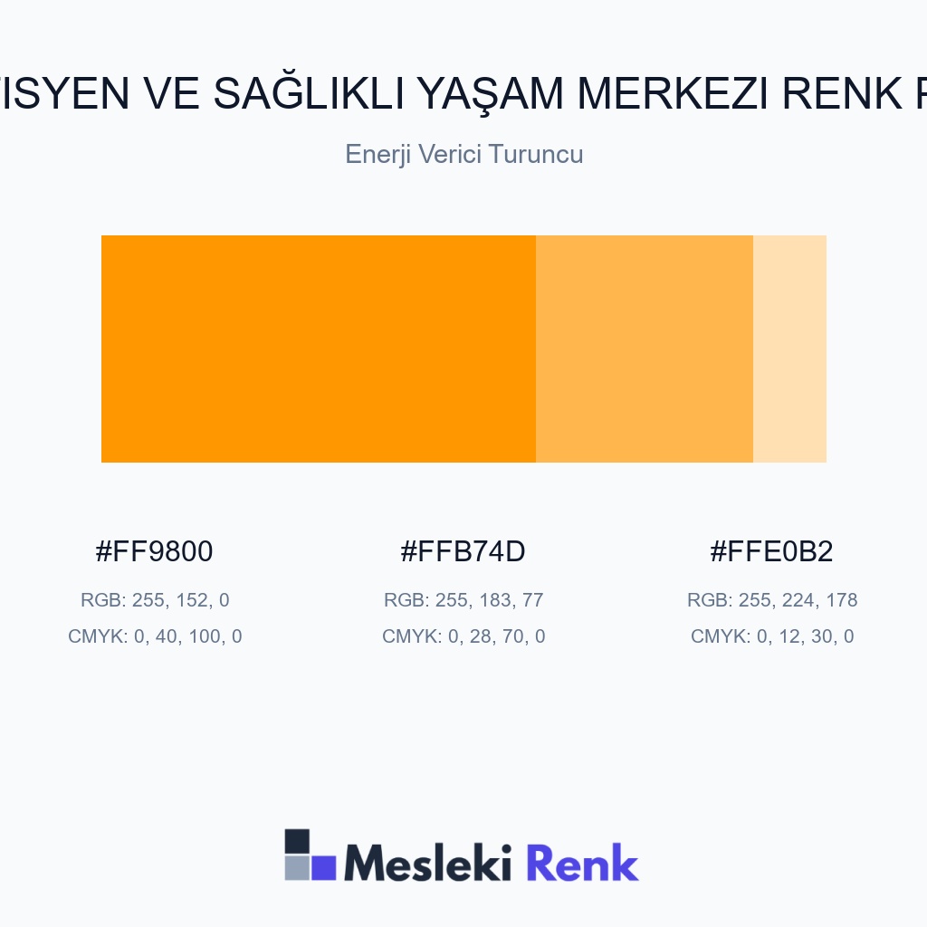 Diyetisyen ve Sağlıklı Yaşam Merkezi Enerji Verici Turuncu Renk Paleti