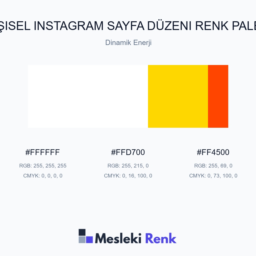 Kişisel Instagram Sayfa Düzeni Dinamik Enerji Renk Paleti