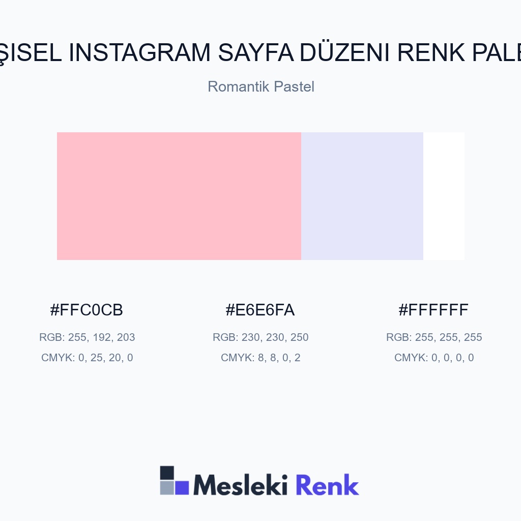 Kişisel Instagram Sayfa Düzeni Romantik Pastel Renk Paleti
