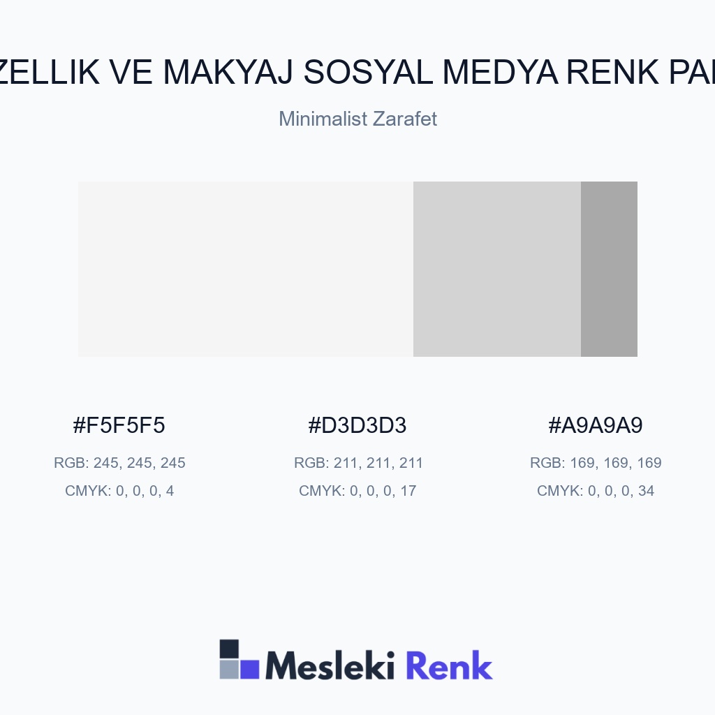 Güzellik ve Makyaj Sosyal Medya Minimalist Zarafet Renk Paleti