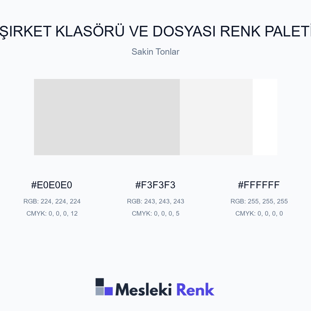 Şirket Klasörü ve Dosyası Sakin Tonlar Renk Paleti