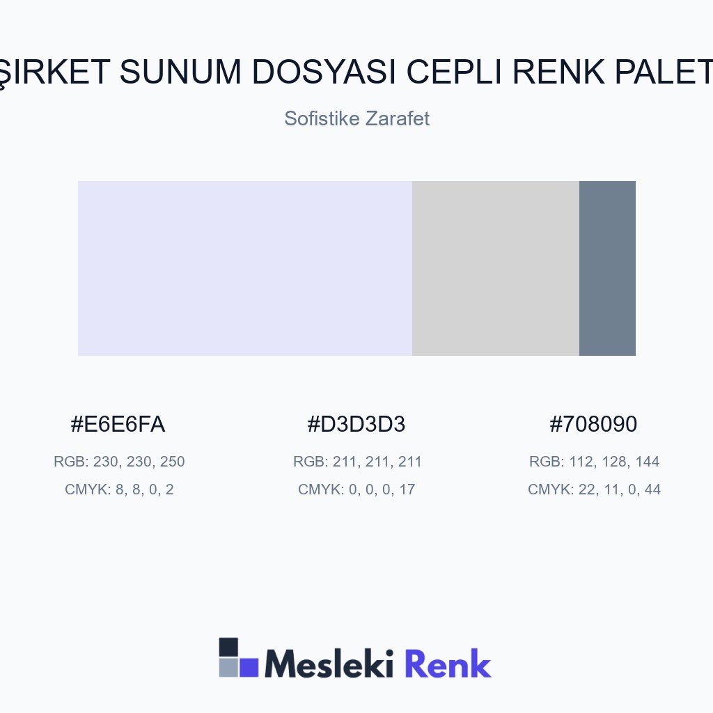 Şirket Sunum Dosyası Cepli Sofistike Zarafet Renk Paleti