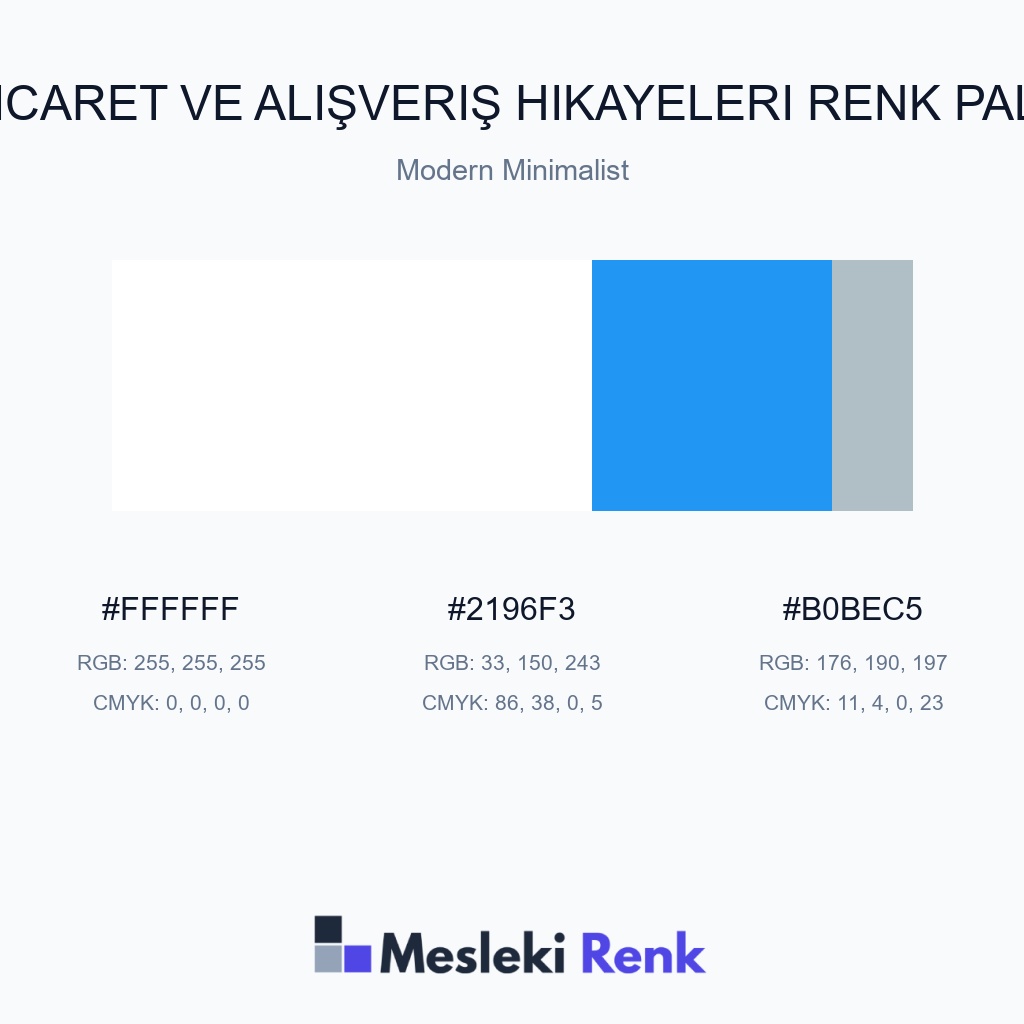 E-Ticaret ve Alışveriş Hikayeleri Modern Minimalist Renk Paleti