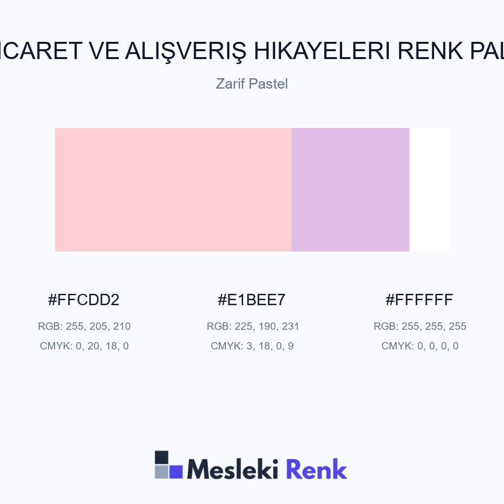 E-Ticaret ve Alışveriş Hikayeleri Zarif Pastel Renk Paleti