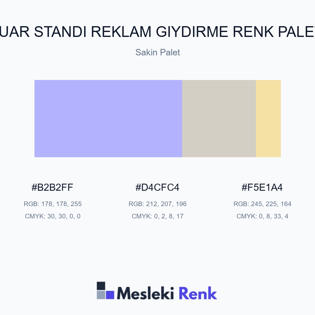 Fuar Standı Reklam Giydirme Sakin Palet Renk Paleti