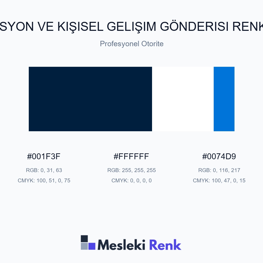 Motivasyon ve Kişisel Gelişim Gönderisi Profesyonel Otorite Renk Paleti