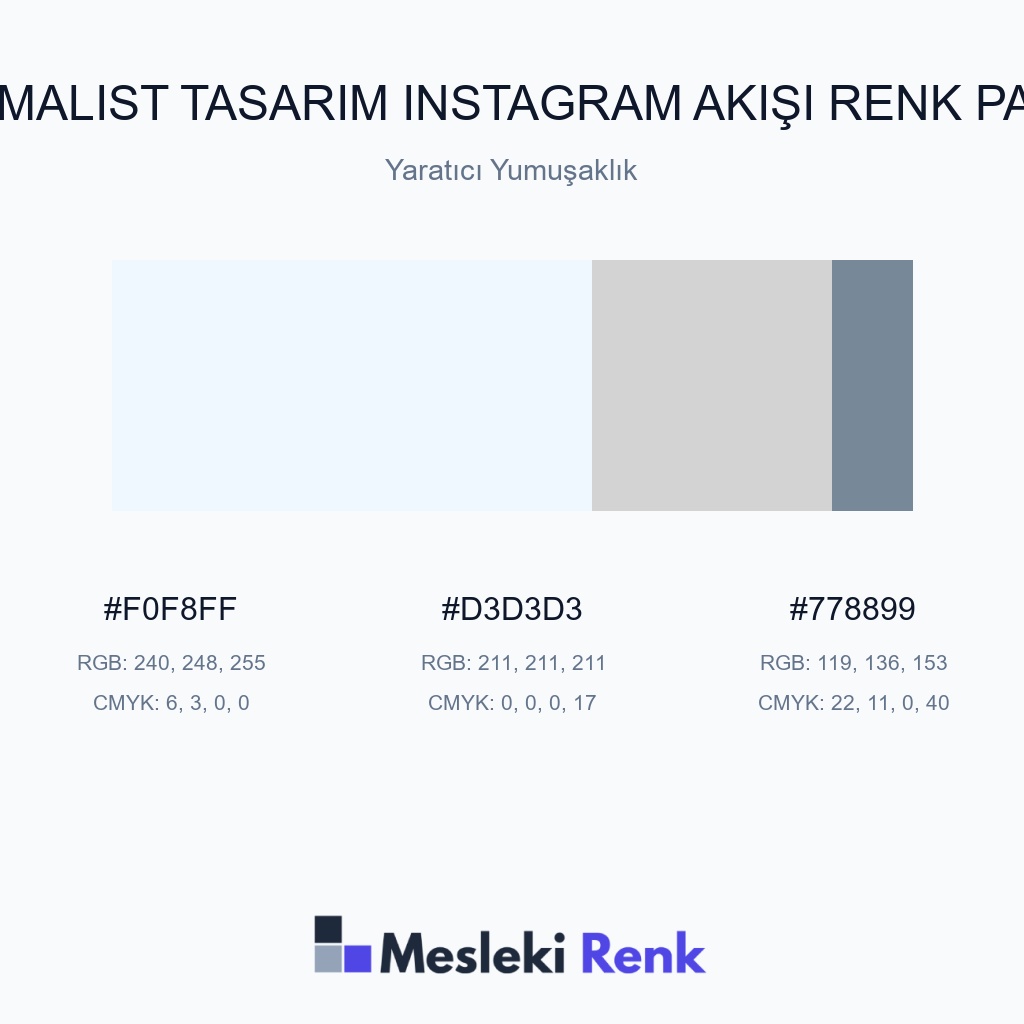Minimalist Tasarım Instagram Akışı Yaratıcı Yumuşaklık Renk Paleti