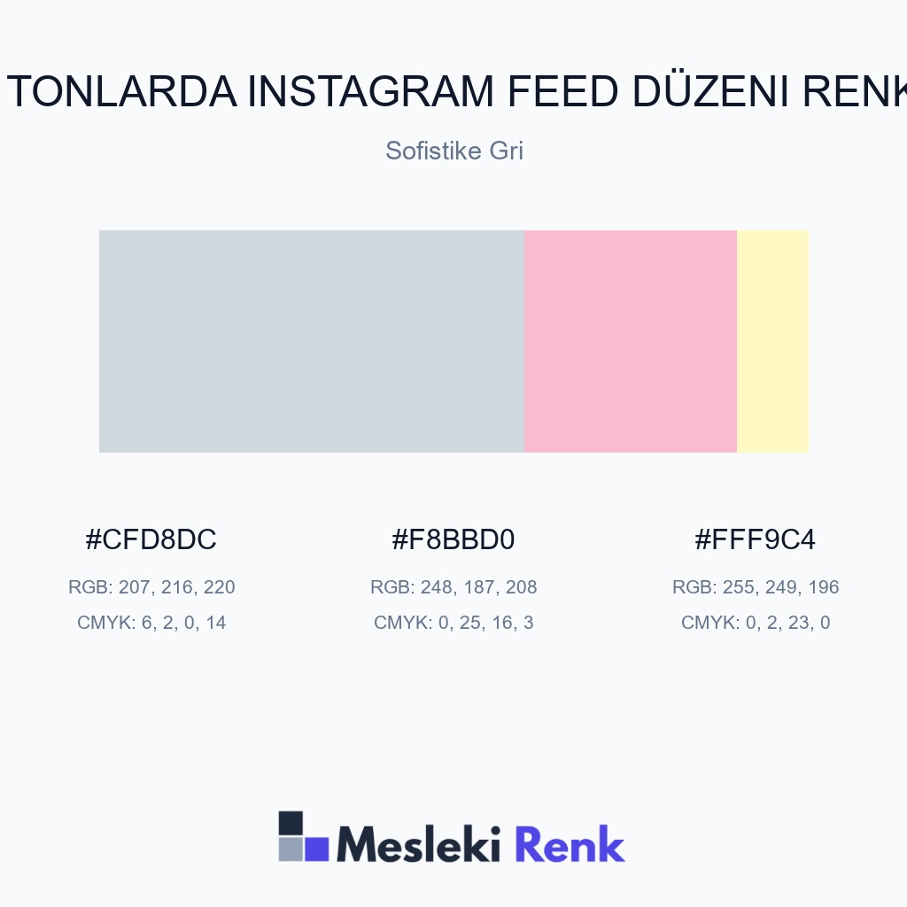 Pastel Tonlarda Instagram Feed Düzeni Sofistike Gri Renk Paleti